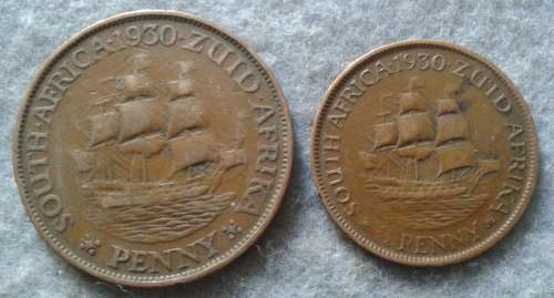 1930 SAU 1/2 & 1 PENNY PAIR