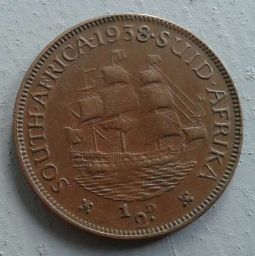 1938 SAU 1/2 PENNY