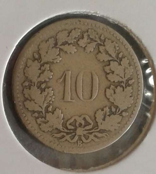 1885 SWITZERLAND 10 RAPPEN