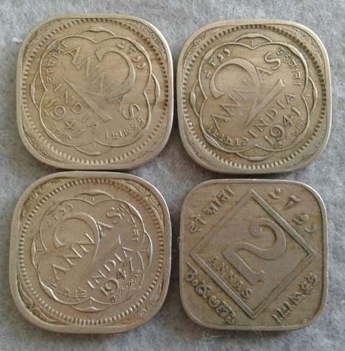 4 X INDIA 2 ANNA COLLECTION