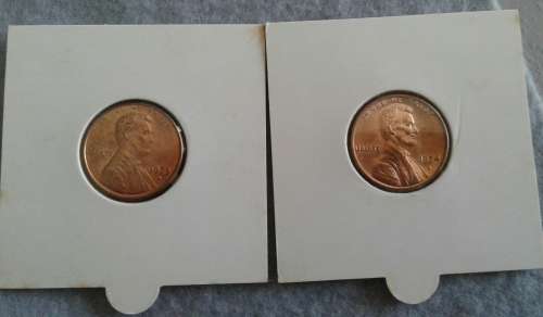 1973 & 74 US UNC ONE CENT PAIR : DENVER MINT