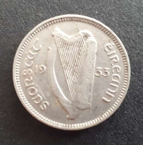 1933 IRELAND THREEPENCE