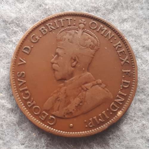 1913 AUSTRALIA ONE HALF PENNY