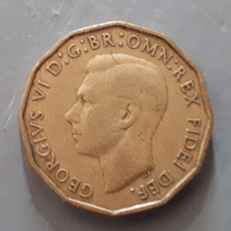 1951 G.BRIT THREE PENCE : RELATIVELY SCARCE