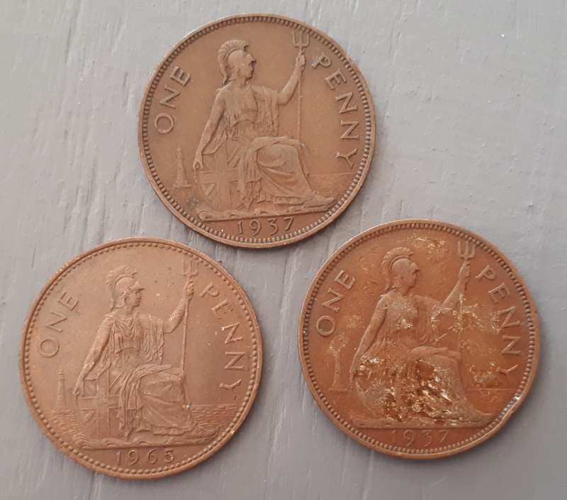 1937 & 1965 G.BRIT ONE PENNY `S