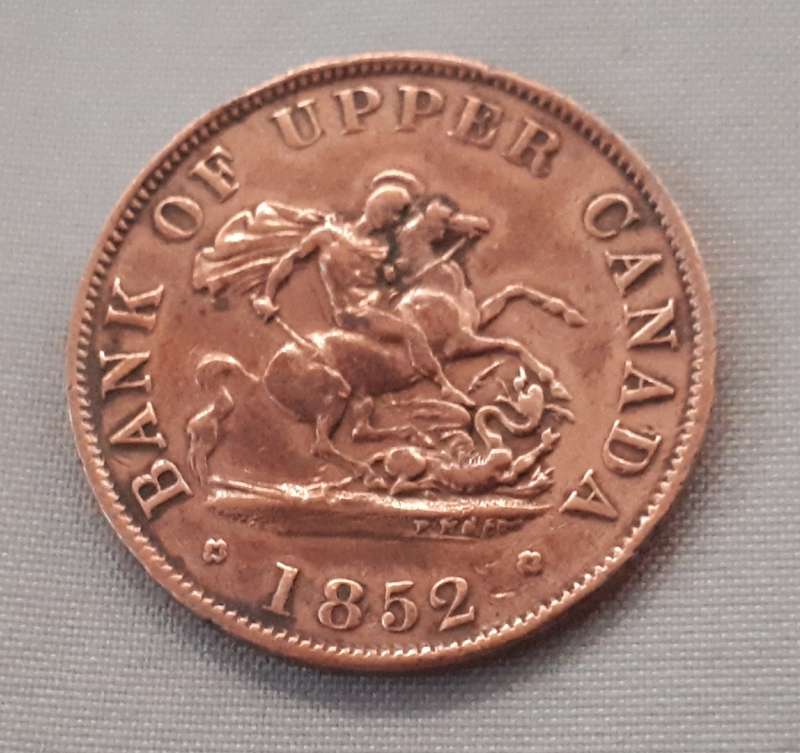 1852 CANADA : UPPER REGION : HALF PENNY : COPPER