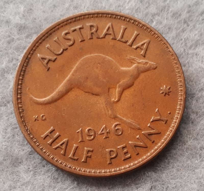 1946 Australia half penny