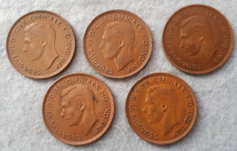 1938 + Australia 0ne penny collection