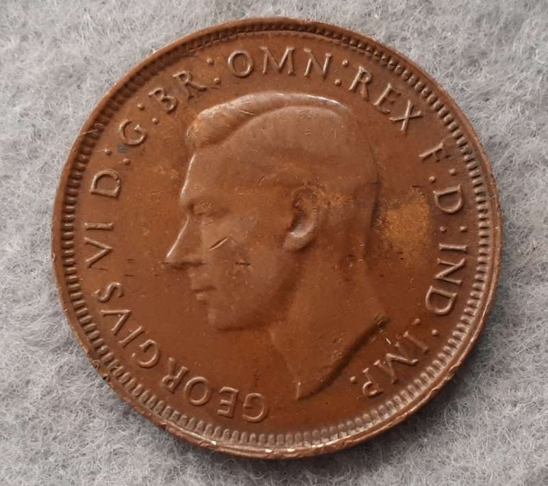 1948 Australia half penny : perth