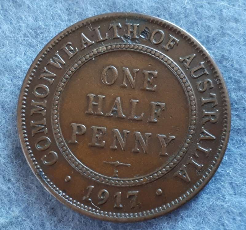 1917 Australia half penny
