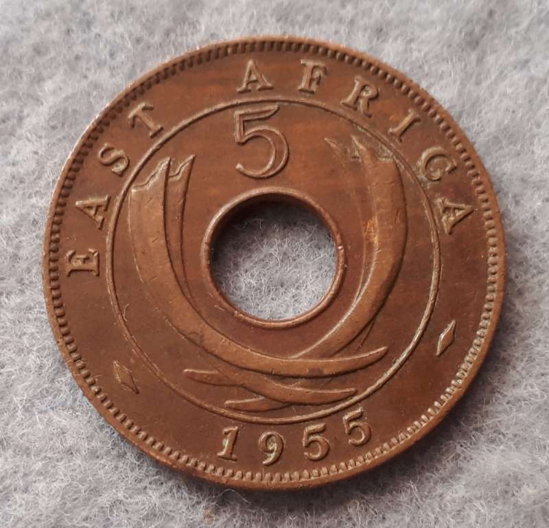 1955 East Africa 5 cent (H)