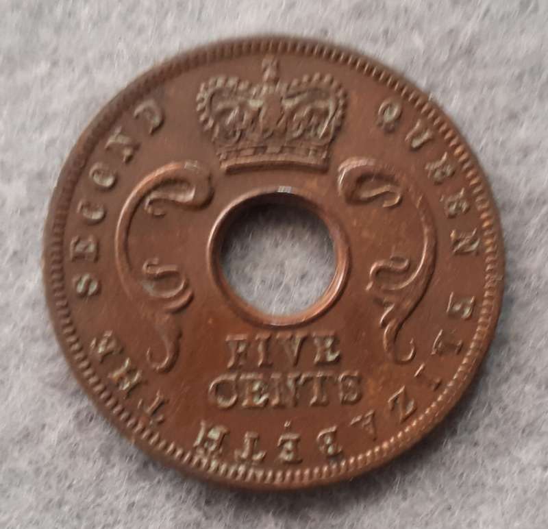 1957 East Africa 5 cent (H)