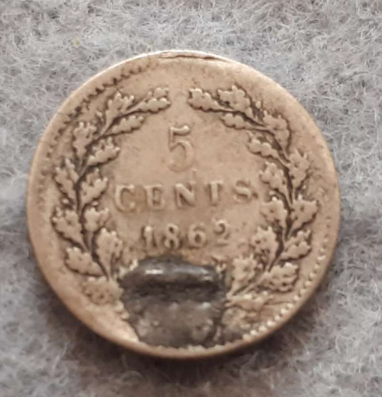 1862 Netherlands  5 cents