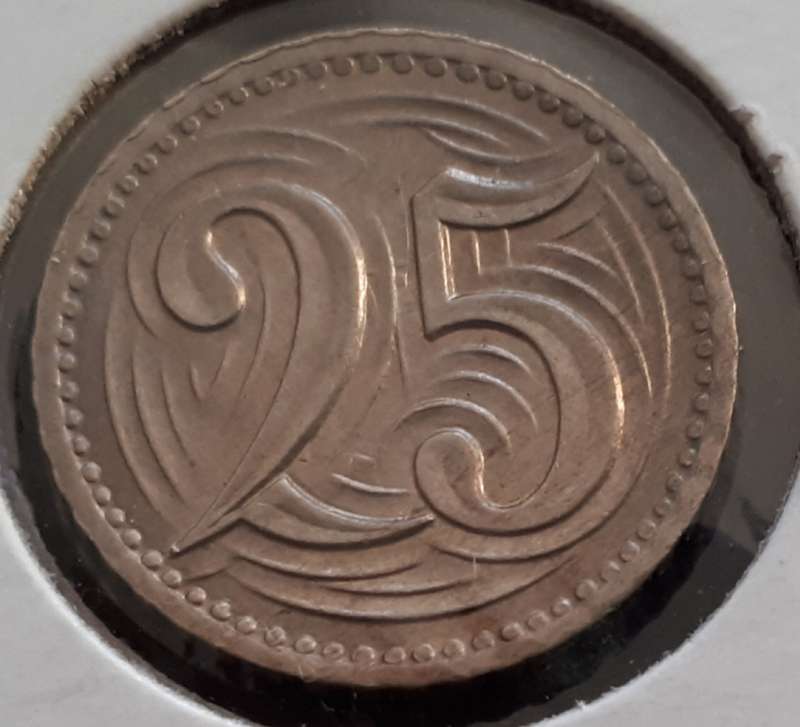 1933 Czechoslovkia 25 haleru AU