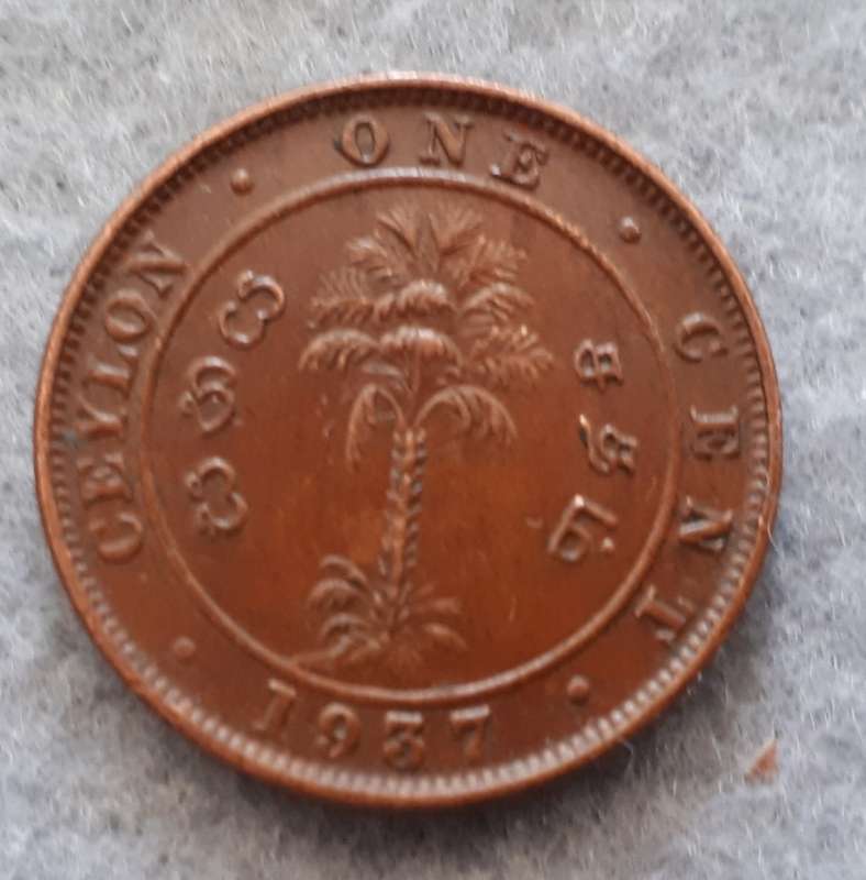 1937 Ceylon one cent