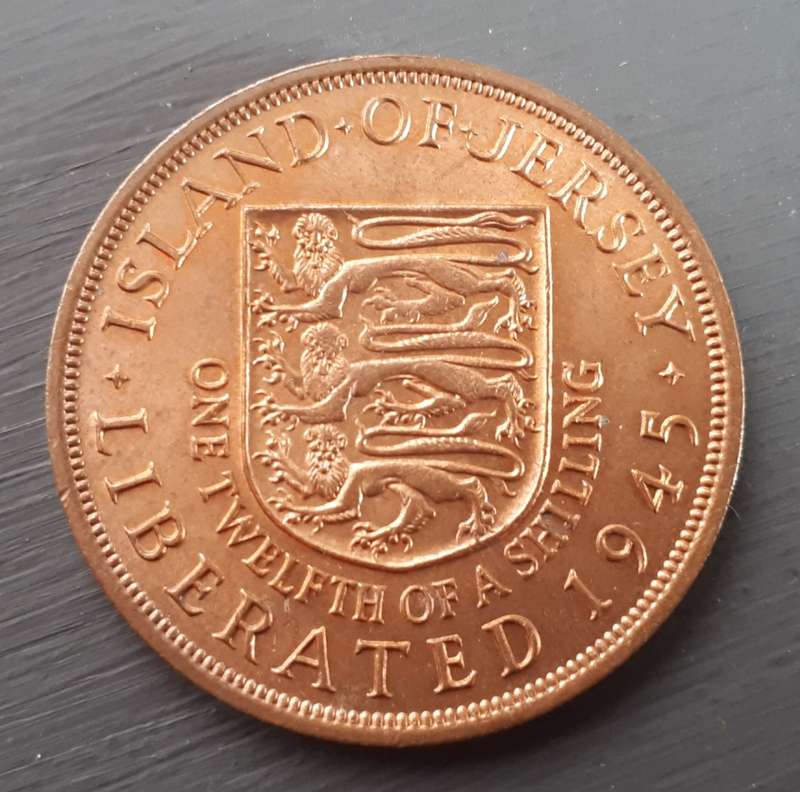 1945 Isle of Jersey 1/12 shilling