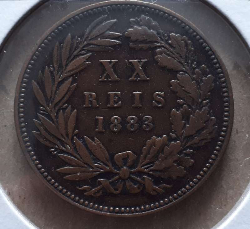 1883 Porugal 20 reis : XX: Luis I