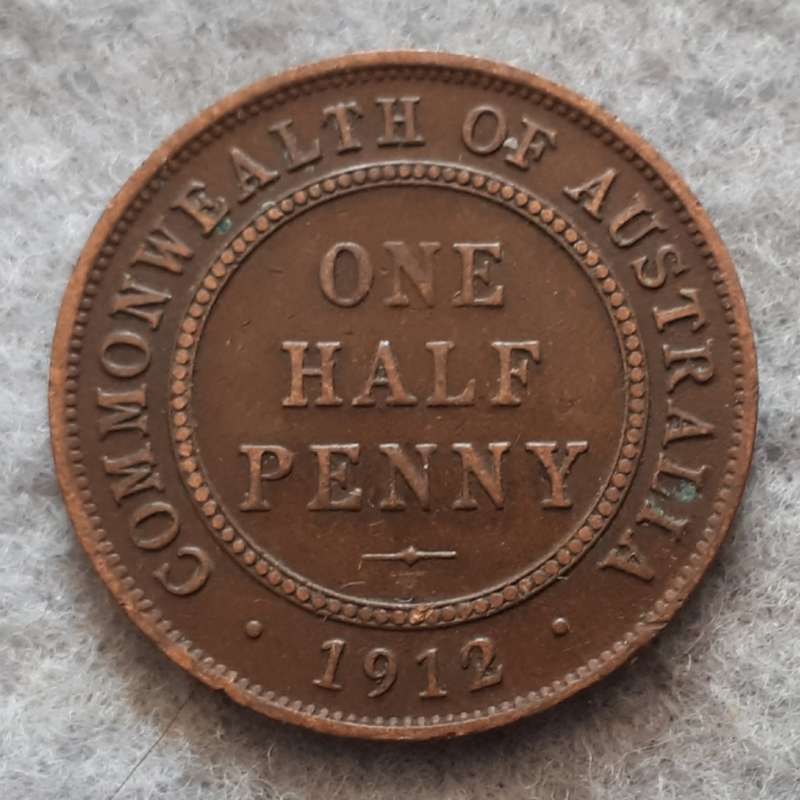 1912 Australia 1/2 penny