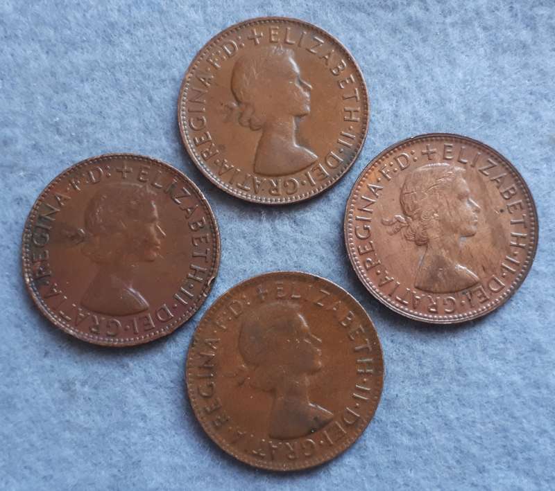 1960 - 1964 Australia one penny lot