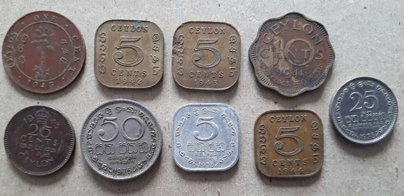9 x Ceylon /Sri Lanka combo