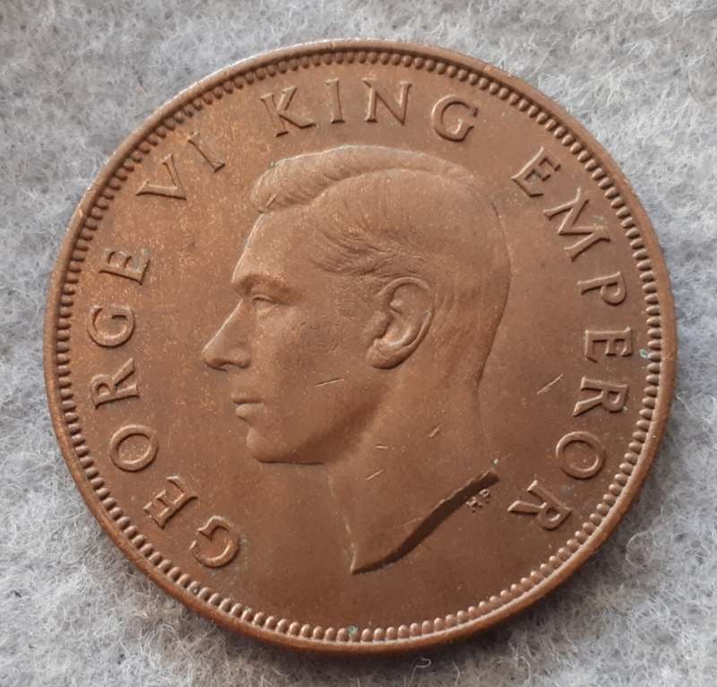 1945 New Zealand 1 penny AU