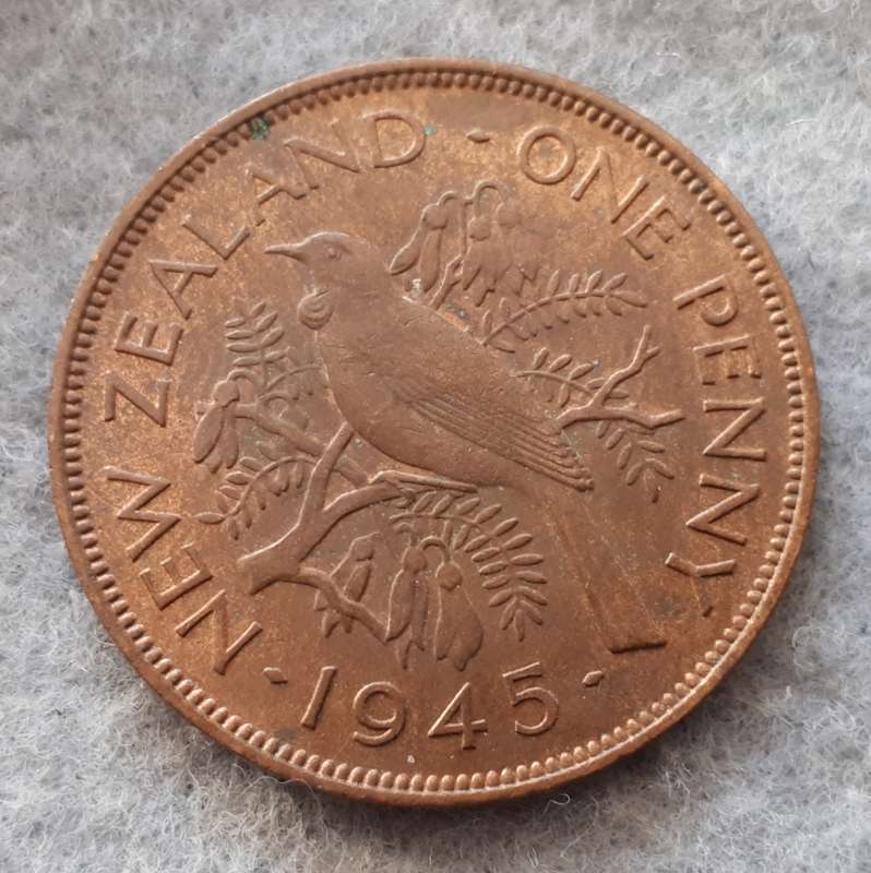 1945 New Zealand 1 penny AU