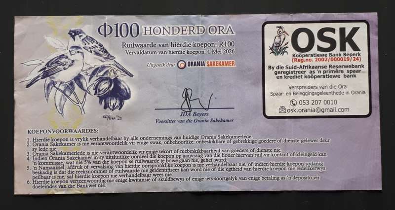 100 Ora : Orania