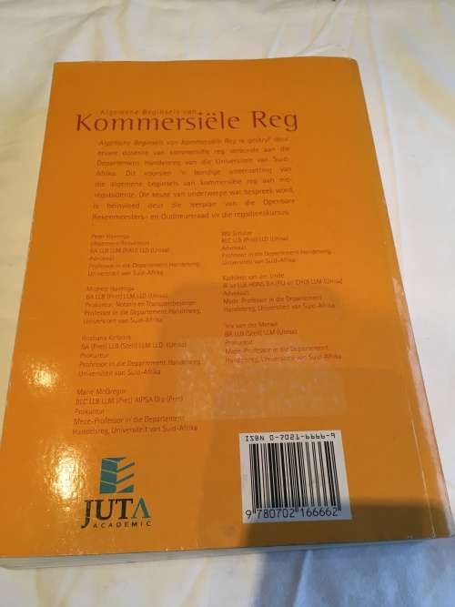 Kommersiële Reg - 5th Edition Peter Havenga Michele Havenga Roshana Kelbrick Marie McGregor et al