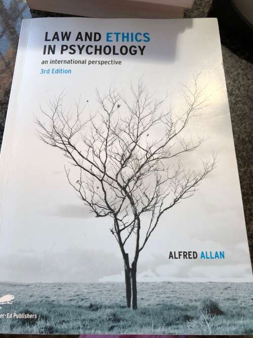 Law and Ethics in Psychology an International Persperctive Alfred Allan - 3rd Edition 2016