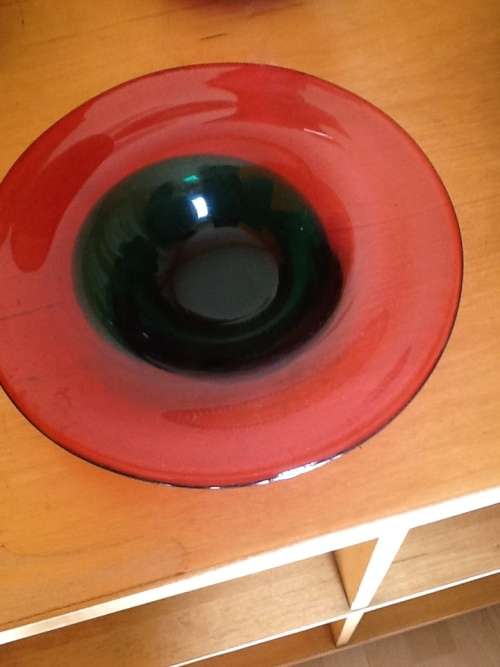 Murano Red and Green decorative bowl