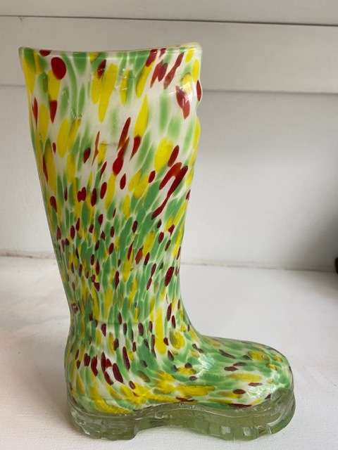 Glass Spotted Multicoloured Child`s Boot