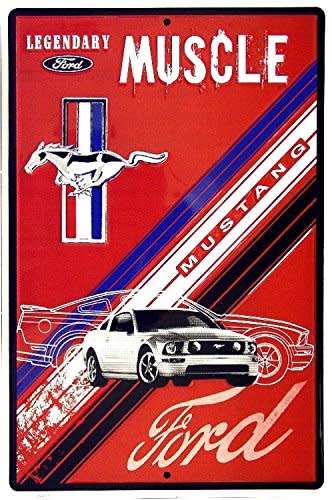 Muscle Mustang Metal Sign - Rectangle