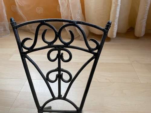 Two Black Metal Recipe Book Stands