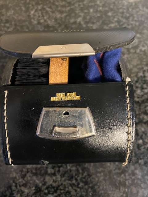 Black Leather Shoe Shine Kit