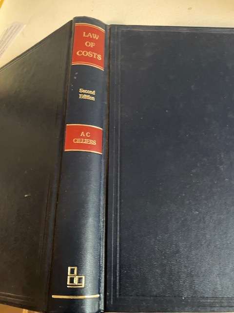 Law of Costs A C Cillers 2nd Edition 1984