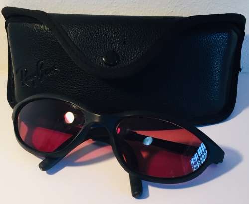 Vintage Matt Black Ray Ban Predator Wrap Sunglasses