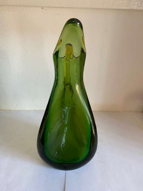 Sommerso Murano Vase Green