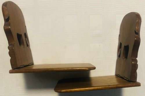 Solid Wood Elephant Bookends Made in India