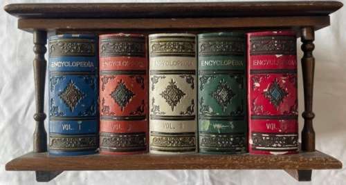 Wooden Bookshelf Trinket Box With Detachable Compartment