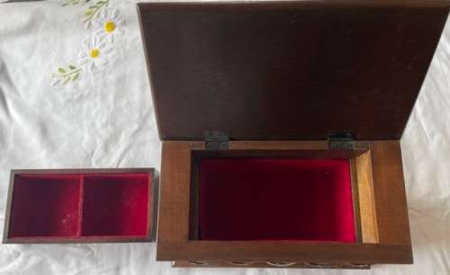 Wooden Bookshelf Trinket Box With Detachable Compartment