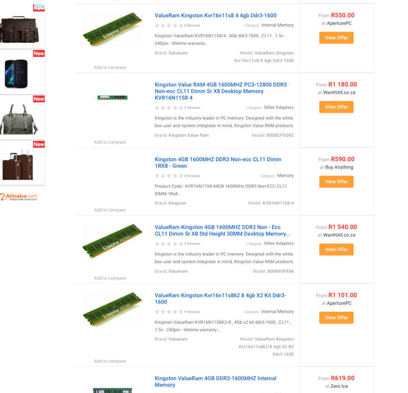 4GB Kingston DDR3 Desktop Memory (KVR16N11S8/4)