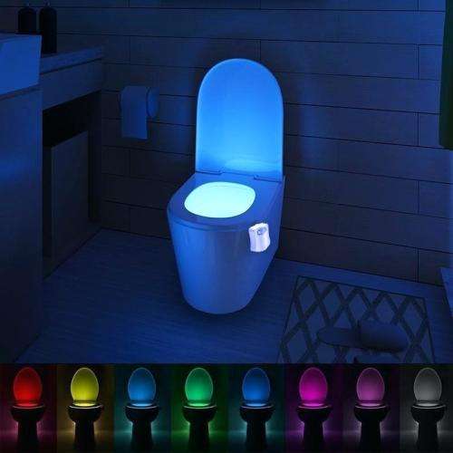 LED Toilet Night Light Motion Activated Motion Sensor - 8 Color Changing LED Waterproof ***Special**