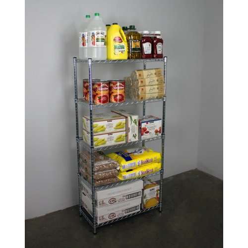 4 Tier Adjustable Chrome Shelving (900w x 360d x 1830h)