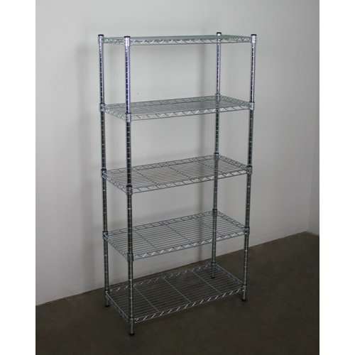 4 Tier Adjustable Chrome Shelving (900w x 360d x 1830h)