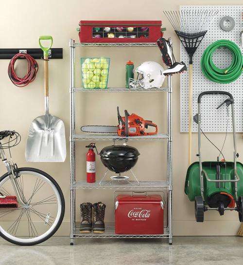4 Tier Adjustable Chrome Shelving (900w x 360d x 1830h)