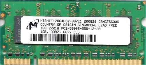 Micron 1GB DDR2-667MHz (PC-5300S) Memory