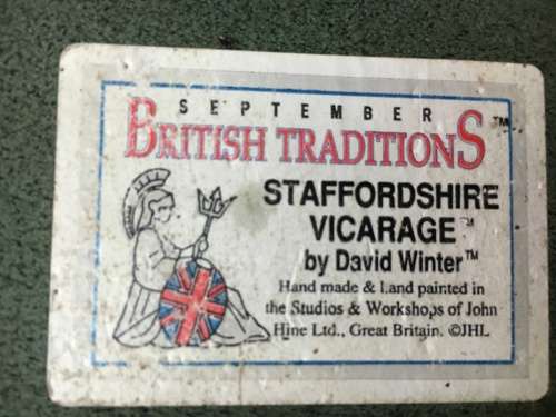 Vintage Staffordshire Vicarage by David Winter - Hand made