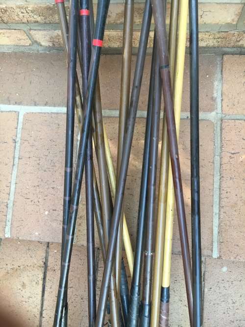Vintage / Antique golf clubs - collector or mancave novelty - 15 clubs
