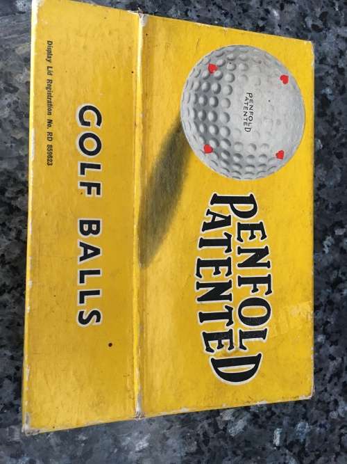 Vintage golf balls with box for mancave or bar - super find