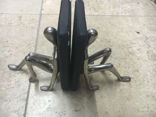 Carol Boyes ? Fantastic condition silver book ends - solid silver steel